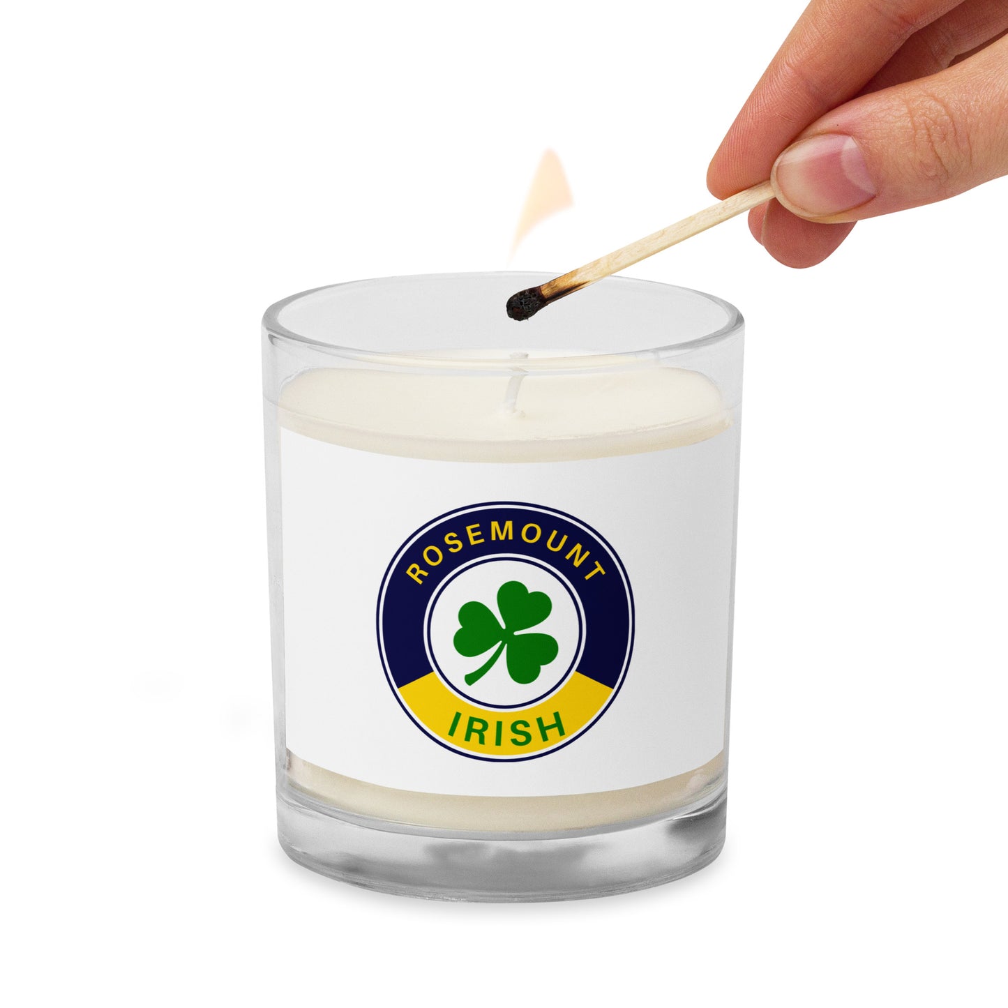 Glass jar soy wax candle