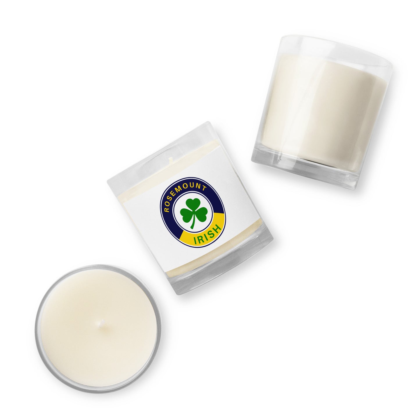 Glass jar soy wax candle